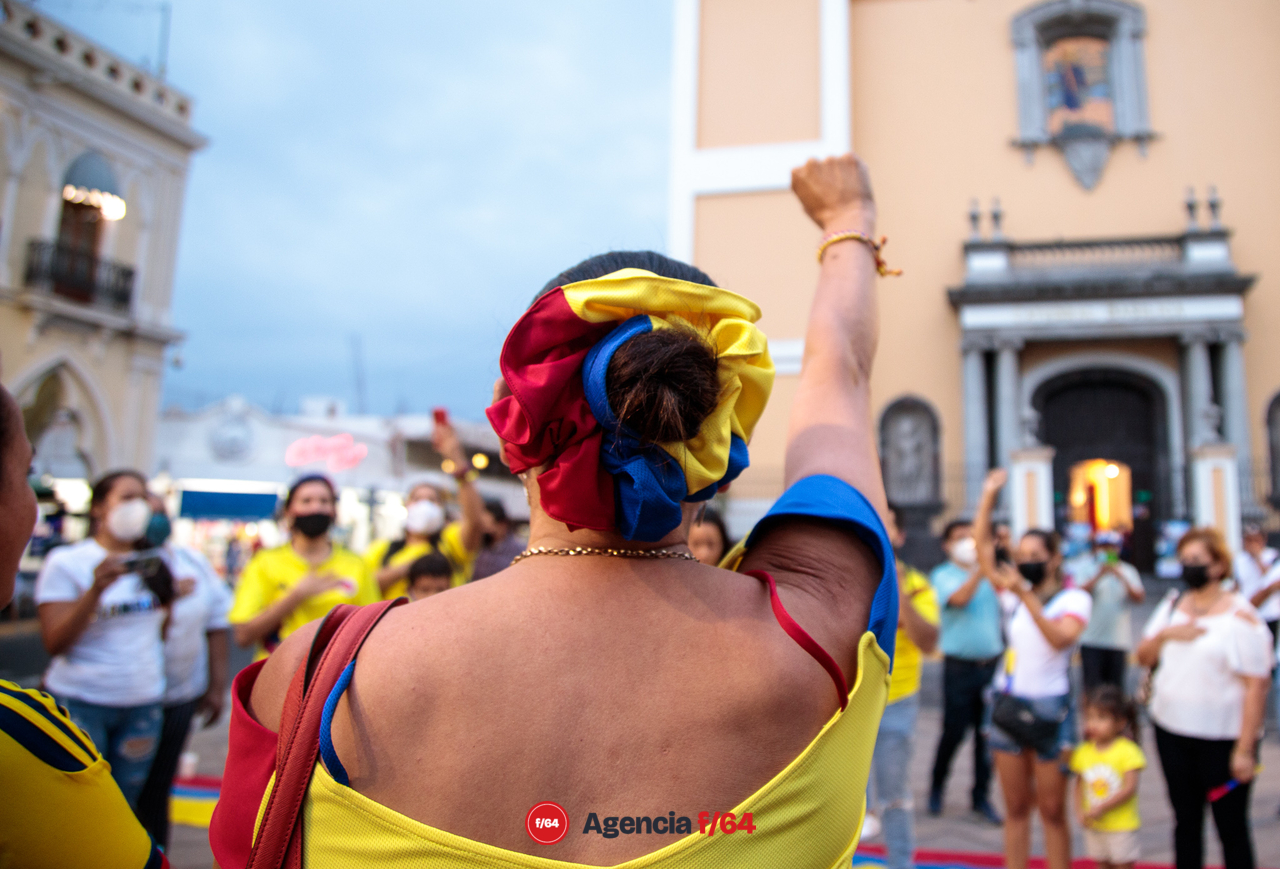 Durante la manifestación.