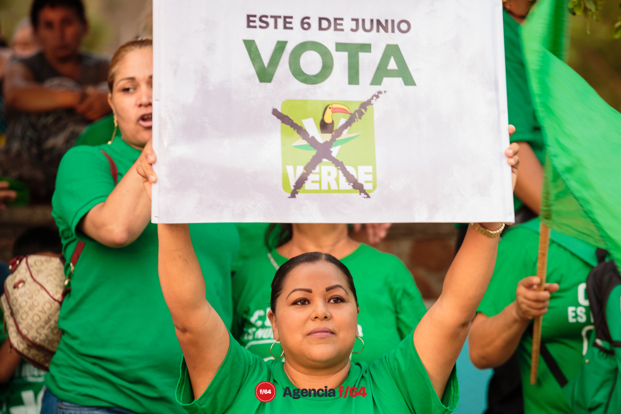 Cierre de los candidatos del Partido Verde en Manzanillo.