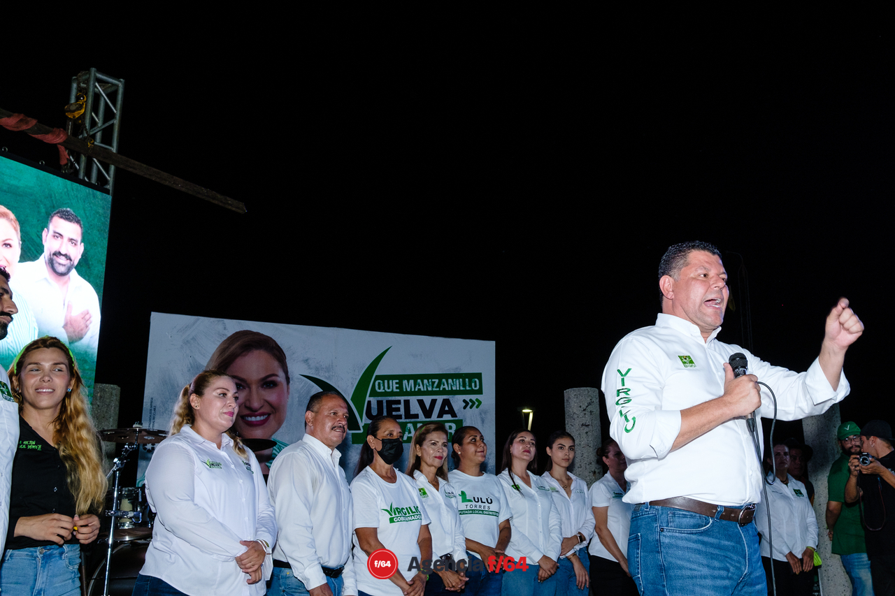 Cierre de los candidatos del Partido Verde en Manzanillo.