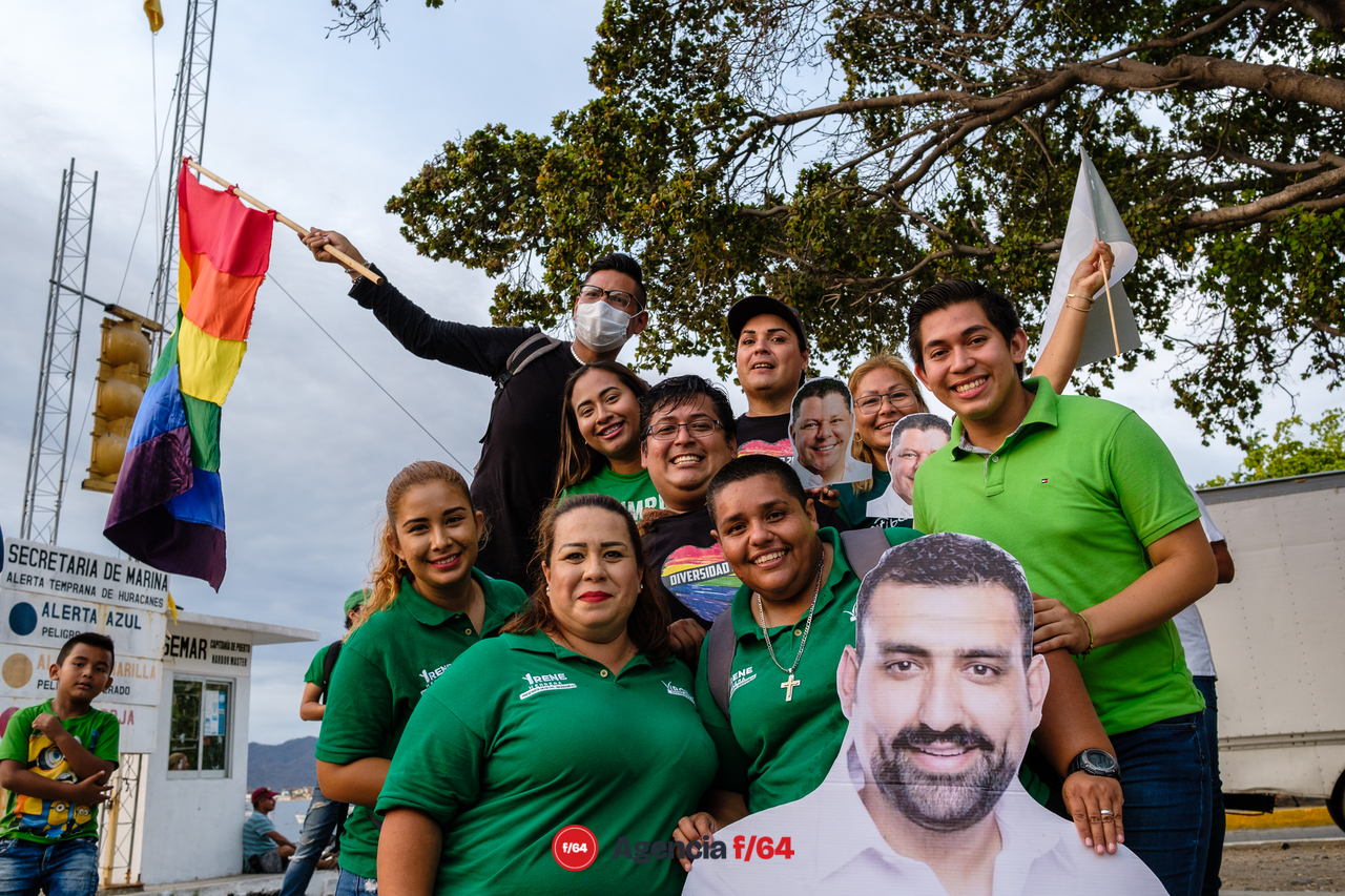 Cierre de los candidatos del Partido Verde en Manzanillo.
