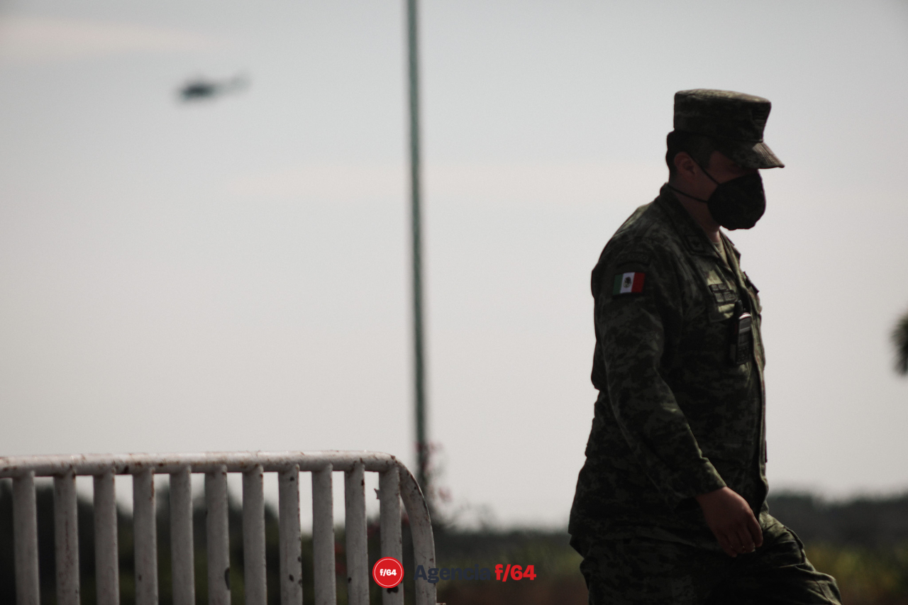 Horas antes del arribo del mandatario mexicano a las instalaciones del  nuevo recinto de la Guardia Nacional para su inauguración en Tecoman. 