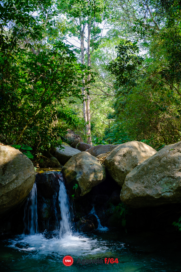 Una de las varias cascadas que existen en Canoas Manzanillo y que más adelante componen el río “El Cacao”