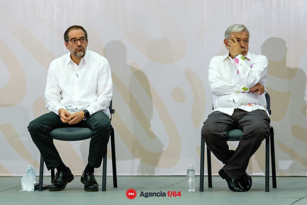 El Presidente Andrés López Obrador y el Gobernador José Ignacio Peralta Sánchez.