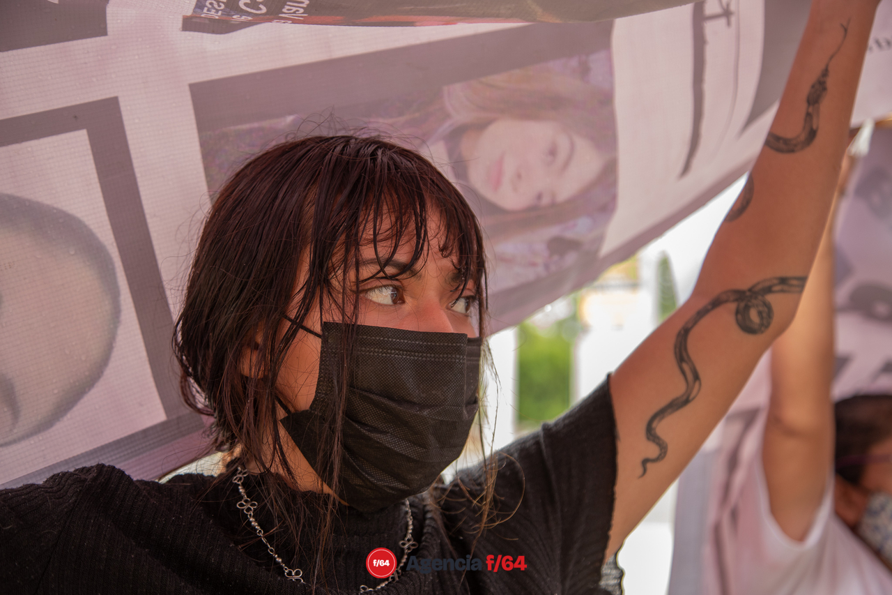 Marcha por el séptimo aniversario de la desaparición de los 43 normalistas de Ayotzinapa.