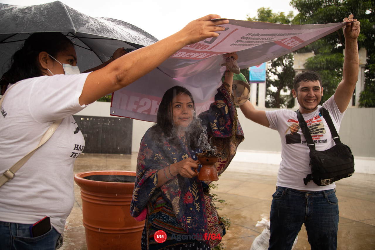 Marcha por el séptimo aniversario de la desaparición de los 43 normalistas de Ayotzinapa.