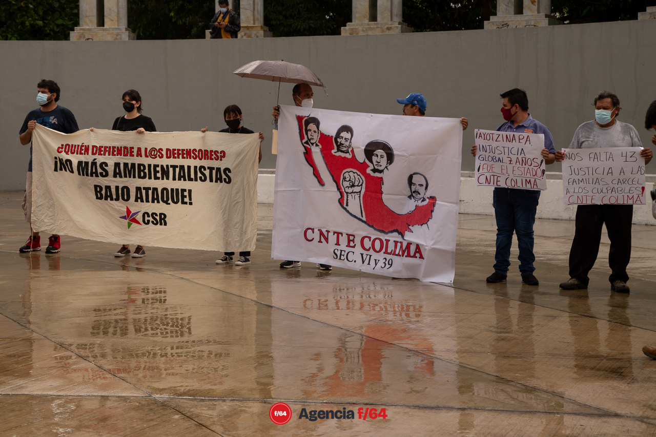Marcha por el séptimo aniversario de la desaparición de los 43 normalistas de Ayotzinapa.