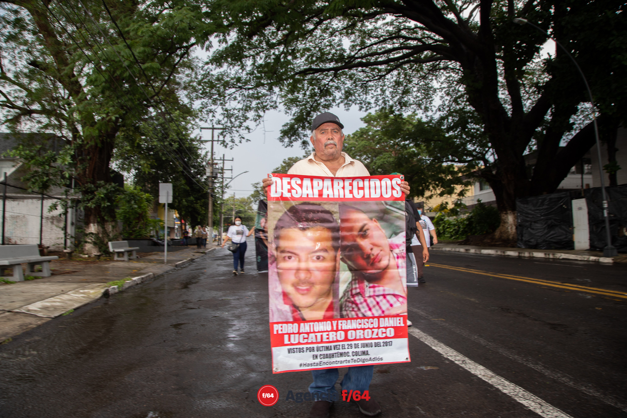 Marcha por el séptimo aniversario de la desaparición de los 43 normalistas de Ayotzinapa.