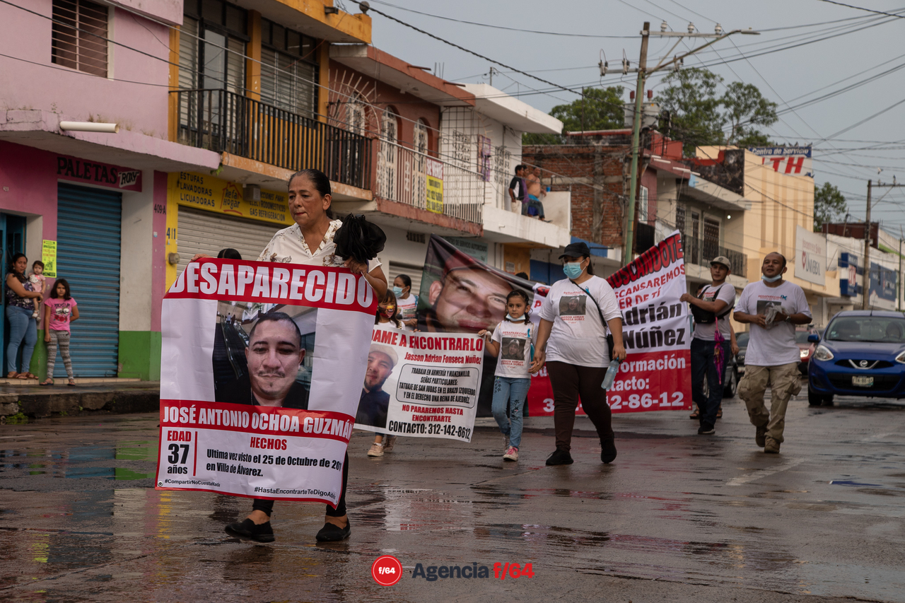 Marcha por el séptimo aniversario de la desaparición de los 43 normalistas de Ayotzinapa.