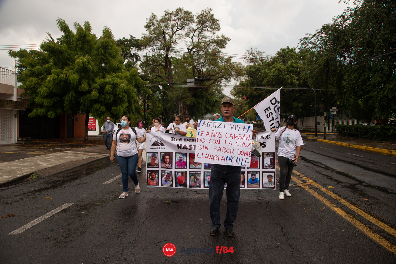 Marcha por el séptimo aniversario de la desaparición de los 43 normalistas de Ayotzinapa.