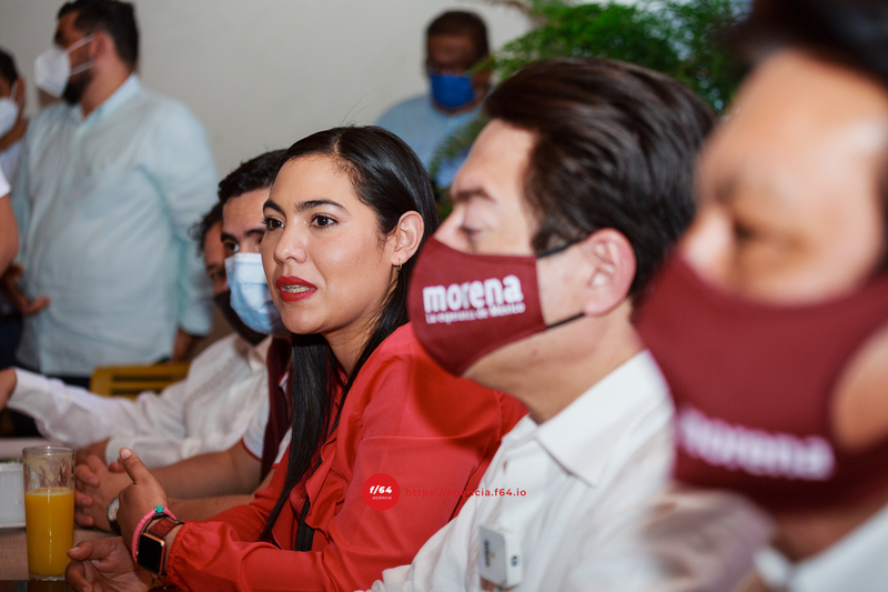Indira Vizcaíno Silva, pre-candidata a la gubernatura de Colima. Foto Mario Alberto Chávez