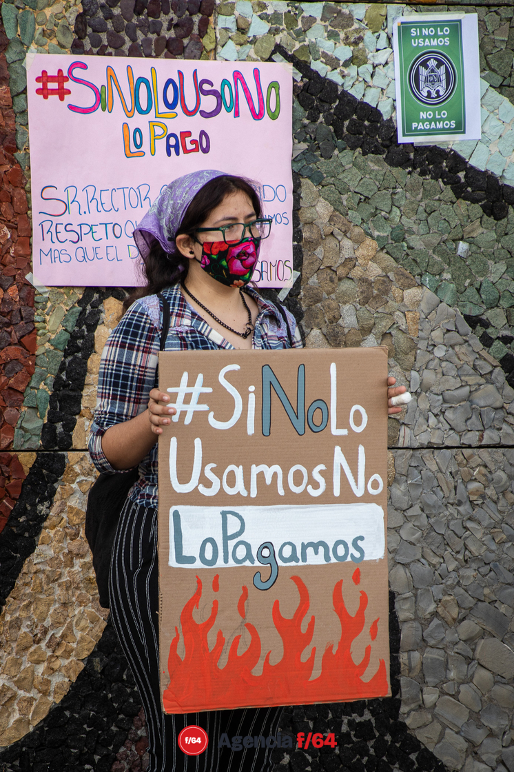 La consigna es "si no lo uso, no lo pago", gritó el estudiantado disidente. 