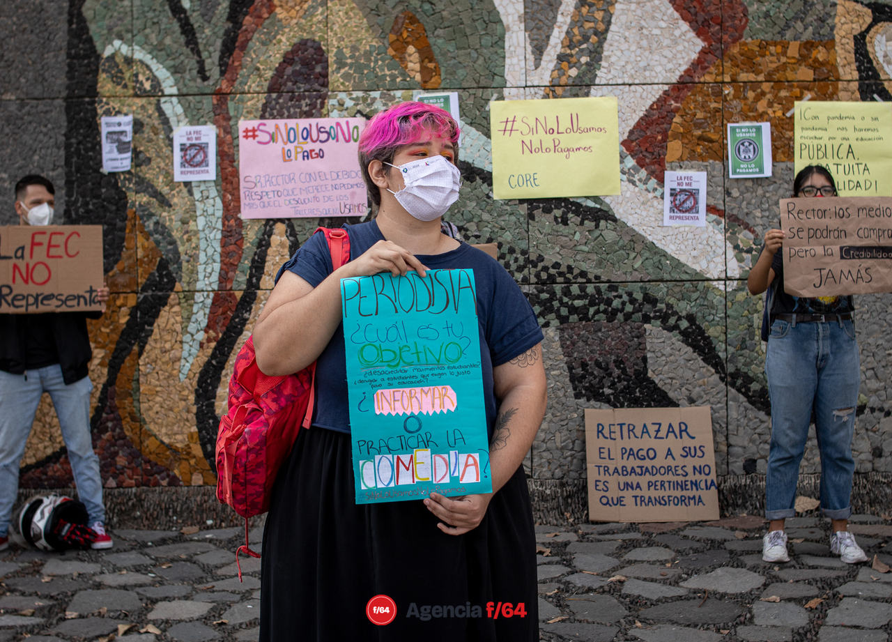 La consigna es "si no lo uso, no lo pago", gritó el estudiantado disidente. 