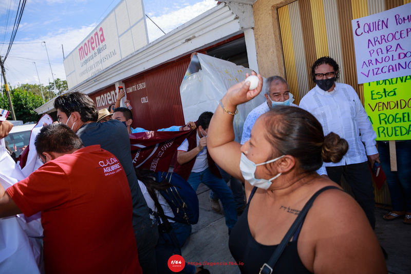 Altercado en las instalaciones del Comité Directivo Estatal de Morena