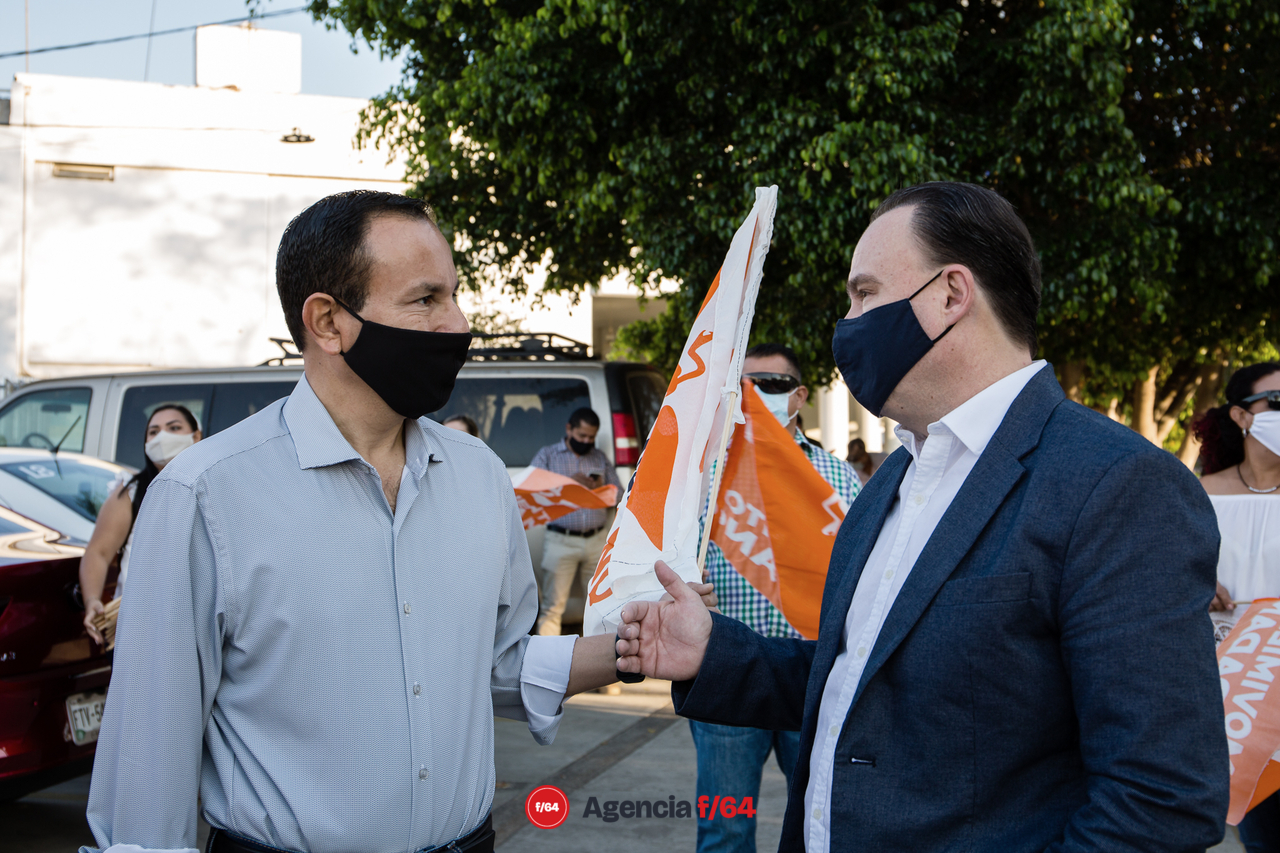 Los ex alcaldes Federico Rangel y Héctor Insúa, ex PRIsta y ex Panista respectivamente, ahora con Movimiento Ciudadano.