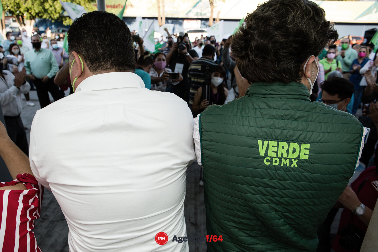 Virgilio Mendoza y Jesús Sesma Suárez, Delegado Nacional del Partido Verde.