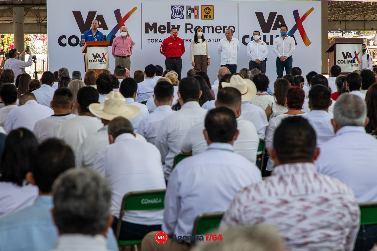 Toma de protesta de Mely Romero Celis, candidata a la gubernatura del Estado por la coalición "VA X COLIMA". 