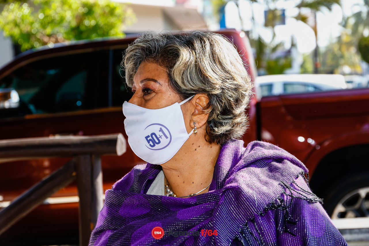 La secretaria de la organización, Margarita Padilla.