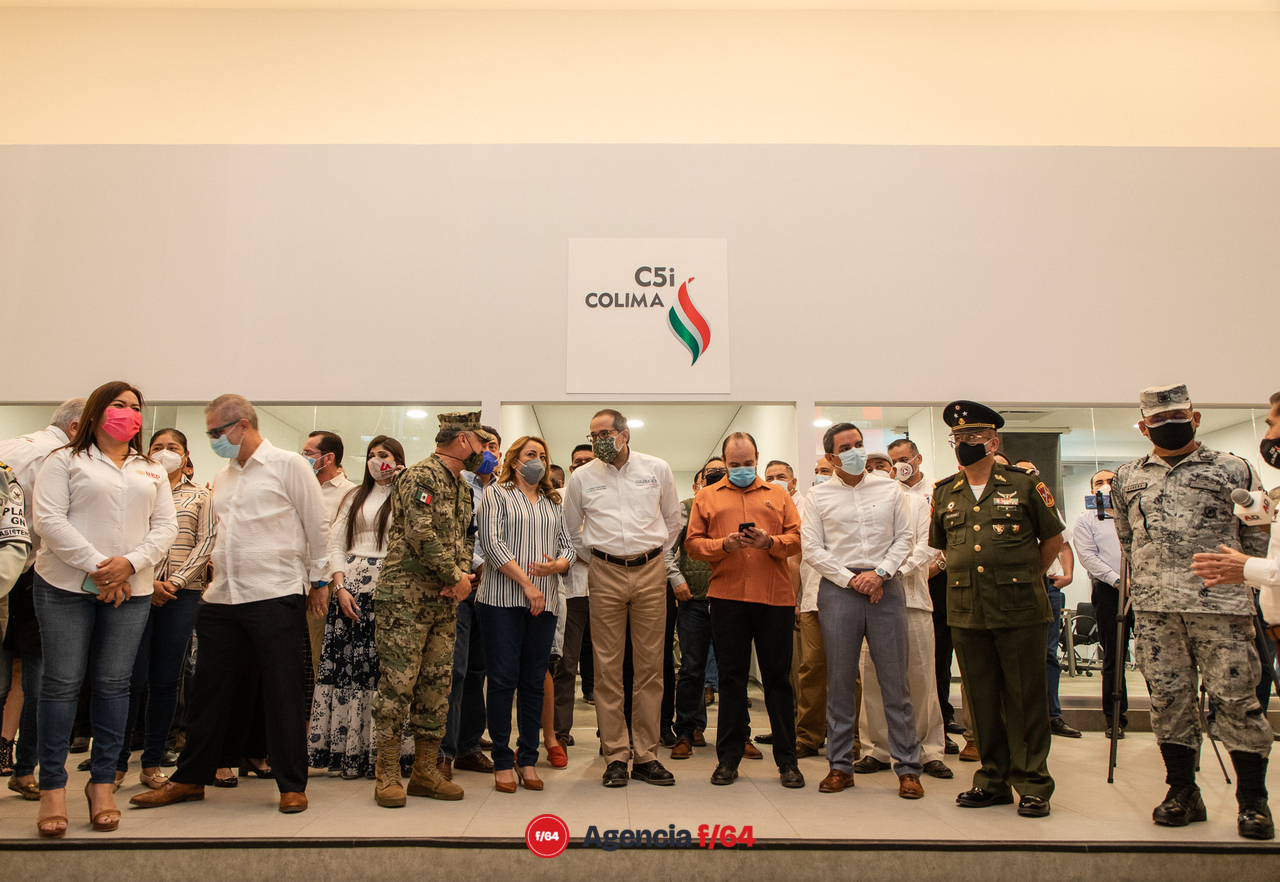 Presentación de los espacios e infraestructura del nuevo centro de operaciones C5i en Colima. 
