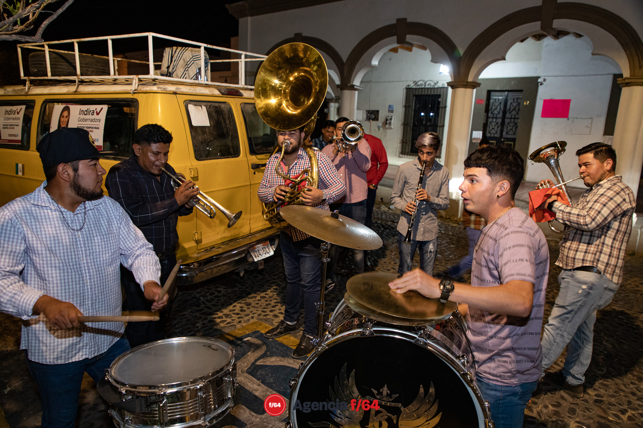 La banda de musica en el Comala, Colima. 