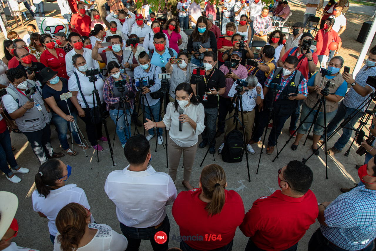 La importancia del Puerto de Manzanillo en el discurso de la candidata por la Coalición "Va por Colima". 