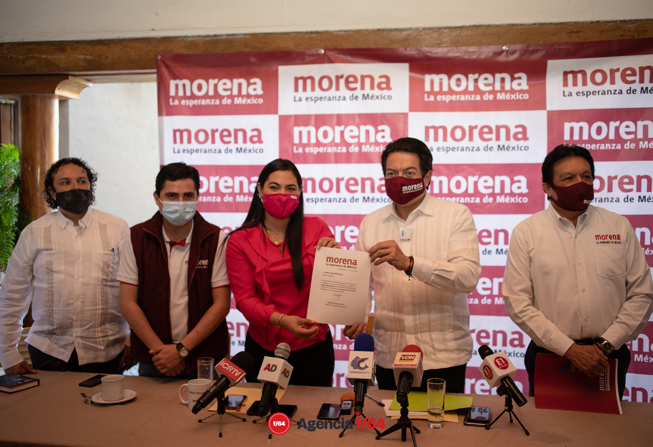 Entrega de registro único aprobado en el proceso interno de MORENA para la gubernatura del Estado de Colima. 