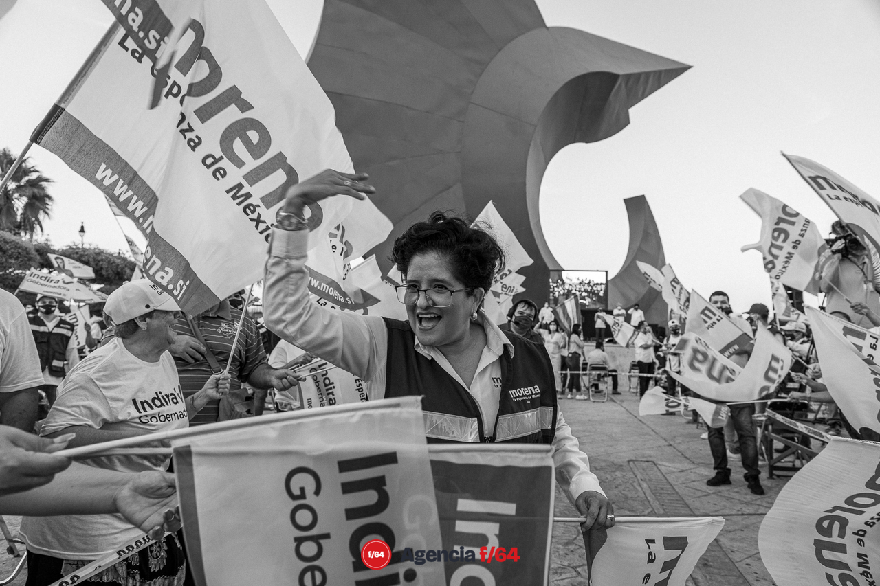 Indira Vizcaíno inaugura su campaña a la gubernatura en Manzanillo.