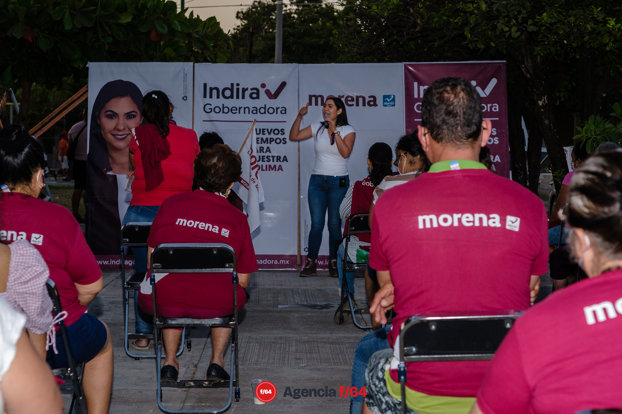 Indira Vizcaíno Silva, candidata de MORENA para la gubernatura del Estado de Colima en el Diezmo.
