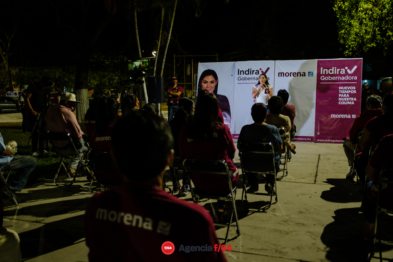 Indira Vizcaíno Silva, candidata de MORENA para la gubernatura del Estado de Colima en el Diezmo.