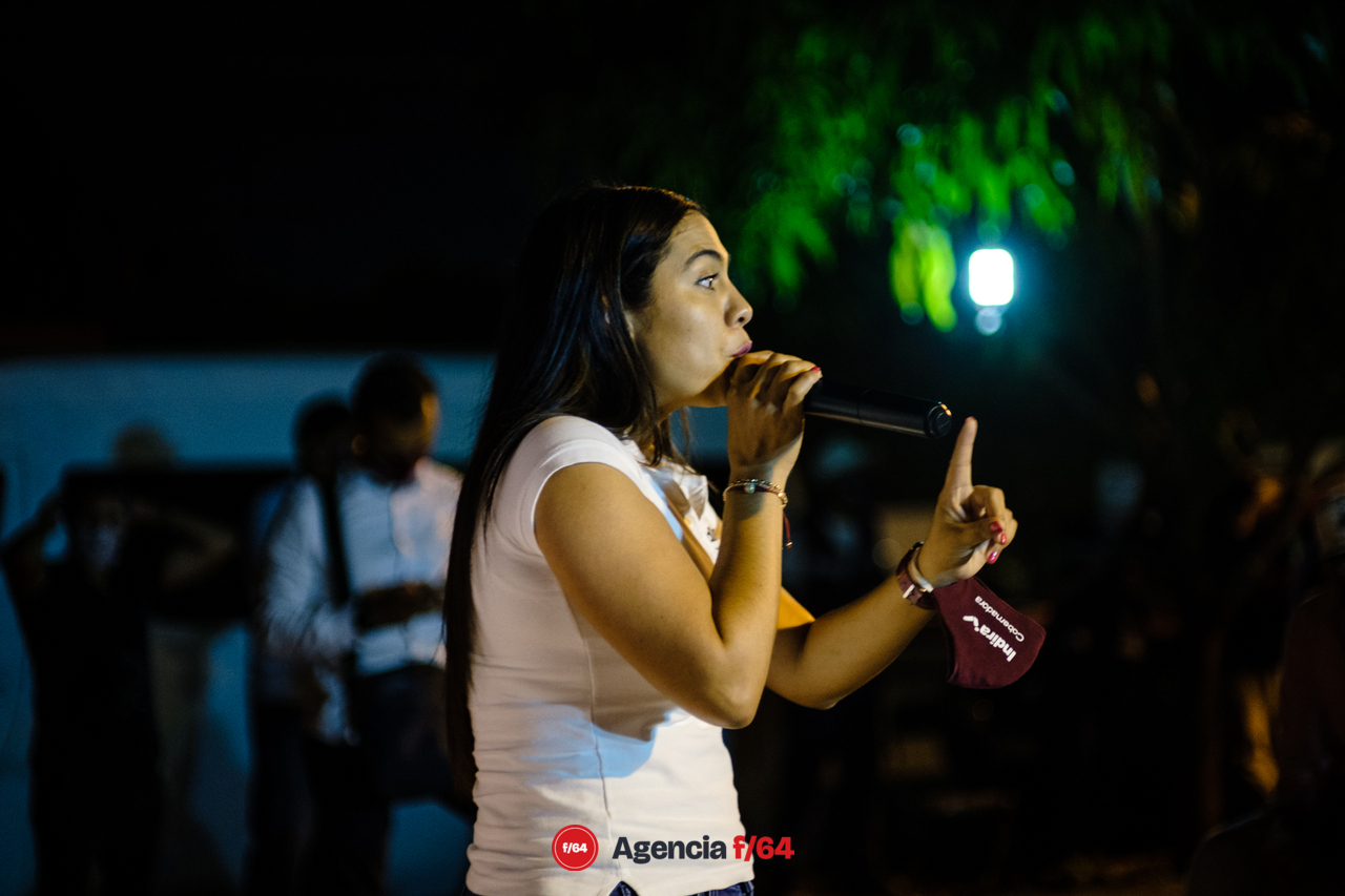 Indira Vizcaíno Silva, candidata de MORENA para la gubernatura del Estado de Colima en el Diezmo.
