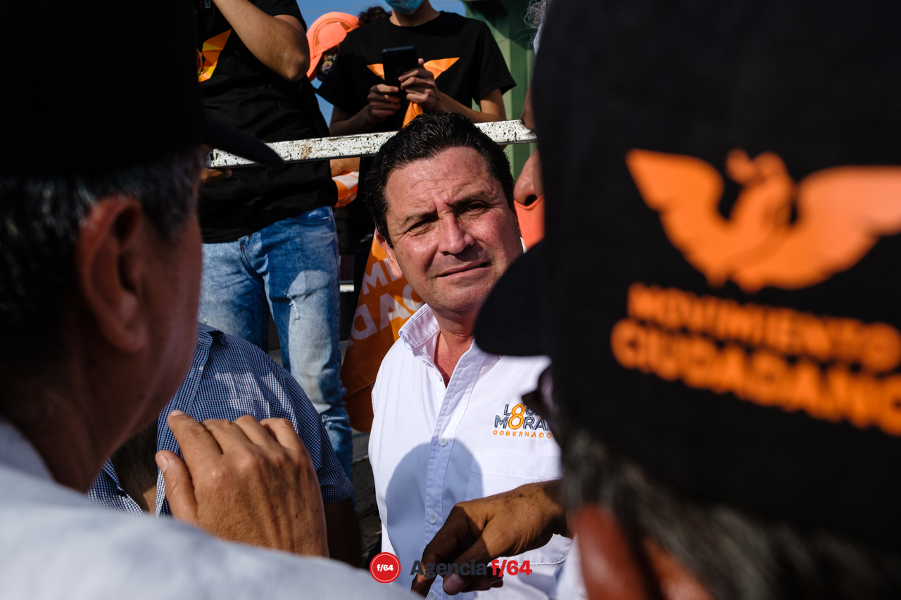 Leoncio Morán "Locho", candidato por Movimiento Ciudadano a la gubernatura del Estado de Colima en mitin y caravana por Tecomán.